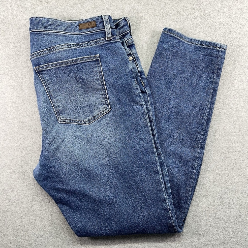 Kut From The Kloth Jeans Women's 16 Blue Wash Katy‎ Skinny Jeans Button Fly